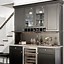 Image result for Grey Accent Wall with Bar Cabinet