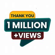 Image result for 1 Million Views PNG