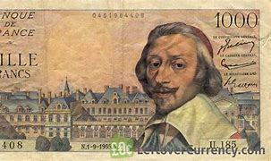 Image result for French Franc 1000