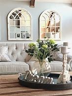 Image result for Modern Farmhouse Living Room with Barn Door Mirror