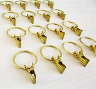 Image result for Gold Curtain Ring Clips