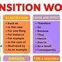 Image result for Transition Words Time Order Compare and Contrast