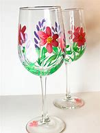 Image result for Hand Painted Wine Glasses Etsy