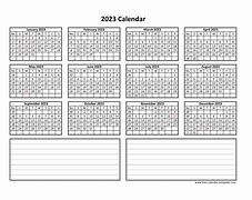 Image result for Blank Yearly Calendar Printable 2023