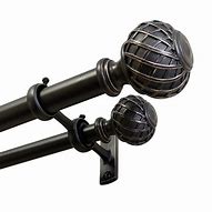 Image result for Bronze Double Curtain Rod