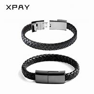 Image result for Leather Portable USB Type C and Micro Bracelet Phone Charger