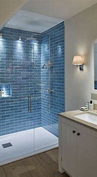 Image result for Blue Bathroom Shower Tile Design