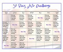 Image result for 30-Day Firtness Chellege Tracker