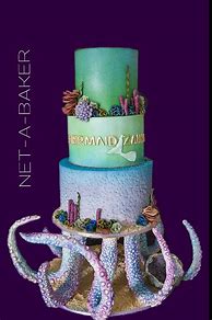 Image result for Little Mermaid Wedding Cake