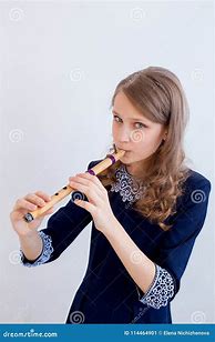 Image result for Girl Playing Flute in Forest