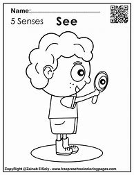 Image result for Five Senses Coloring Pages