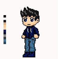 Image result for Anime Boy Pixel Art