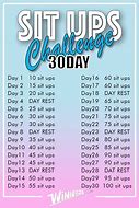 Image result for Sit Up Challenge Chart