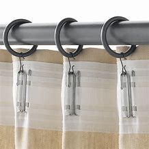 Image result for Curtain Rod Hooks with Clips