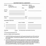 Image result for Equipment Rental Agreement Form