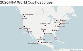 Image result for FIFA 2026 World Cup Cities Map