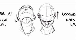 Image result for Head Tilted Down Looking Up Drawing Reference