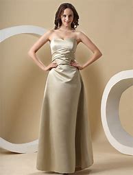 Image result for Champagne Floor Length Bridesmaid Dresses