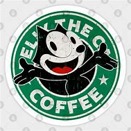 Image result for Felix the Cat with Coffee