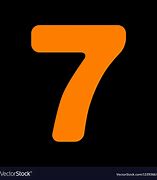 Image result for Orange 7 Number Font