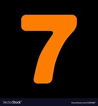 Image result for Large Printable Number 7 Orange