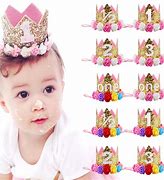 Image result for First Birthday Crown Headband