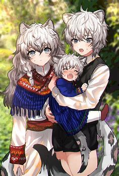 Little Silverash family <3 [Artist:- ほみなみあ] : arknights