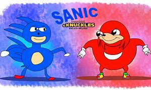 Image result for Sanic vs Ugandan Knuckles