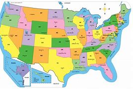 Image result for Us State Map No Labels