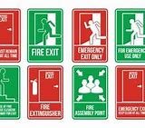 Image result for Emergency Exit Safety Sign