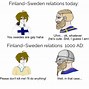 Image result for Sweden and Finland Map Meme