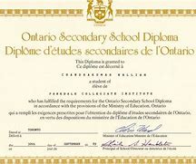 Image result for Secondary School Certificate Ontario