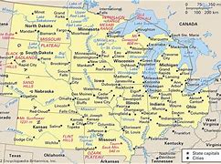 Image result for Us Map Midwest United States