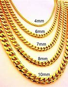 Image result for Gold Chain Widths