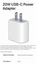 Image result for Apple iPhone Adapter 20W Dimension