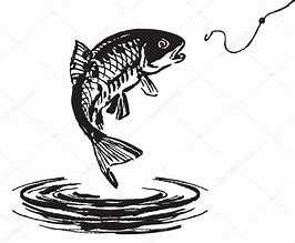 Image result for Jumping Fish Clip Art Black and White