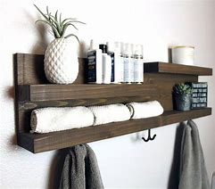 Image result for wall shelves with hook bath