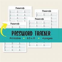 Image result for Printable Password Log