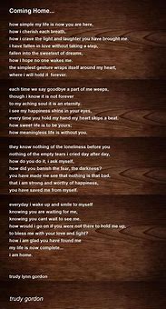 Image result for MA I AM Coming Home Poem
