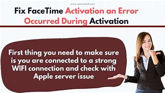 Image result for FaceTime Activation an Error Occurred