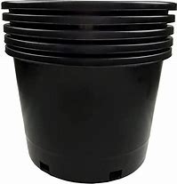 Image result for Large Black Plastic Flower Pots