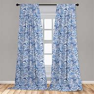 Image result for Blue and White Curtains Walmart