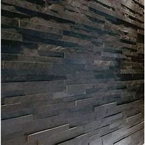 Image result for Black Slate Stone Wall