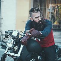 Image result for Biker Men with Beard and Long Hair