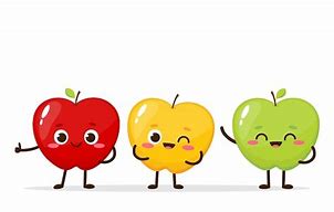 Image result for Red Green Yellow Apple Cartoon