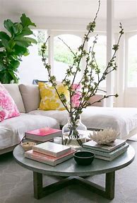 Image result for Round Coffee Table Decor Ideas