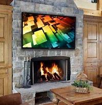 Image result for 70 Inch TV Mounted above Fireplace