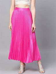 Image result for Girl Wearing Pink Pleated Skirt