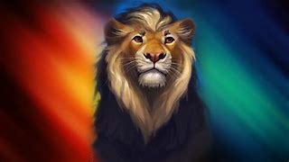 Image result for Colorful Lion Face