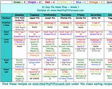 Image result for 21-Day Fix Meal Plan Calendar Template